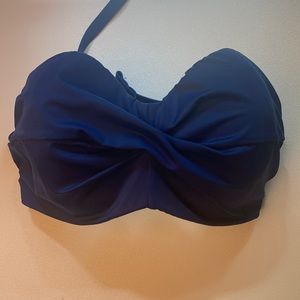 Victoria’s Secret knockout bandeau bikini top  36DD royal blue, removable strap